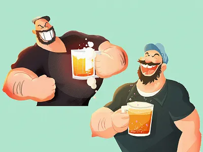Bluto bluto cartoon character design concept art digital art illustration painting popeye vector