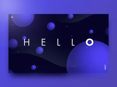 Experimenting... 02 3d flat hello illustrator photoshop space