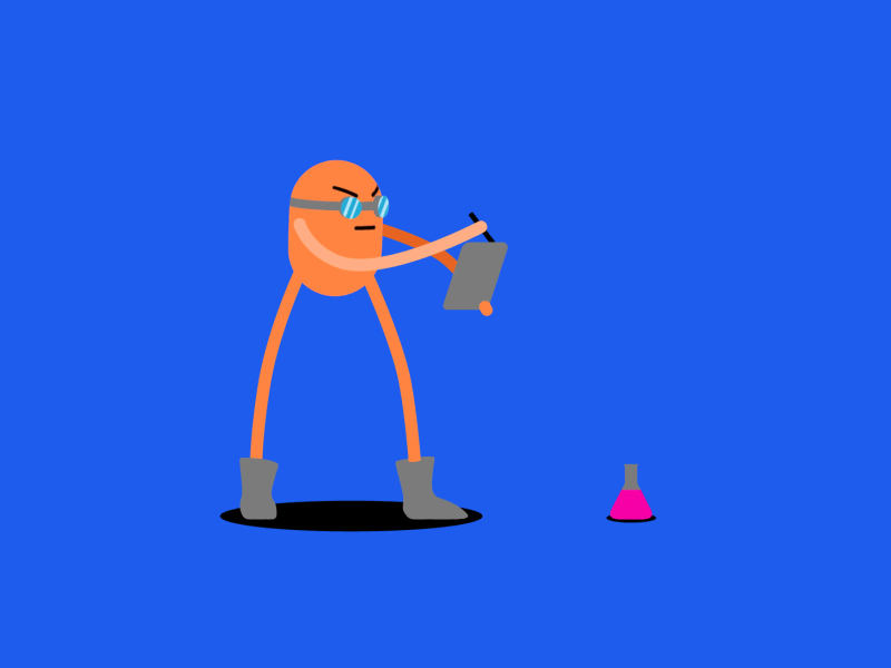 Mad Scientist or: Dr. Evil Genius Part II alchemy animation character colors design flat genius illustration illustrator motion science