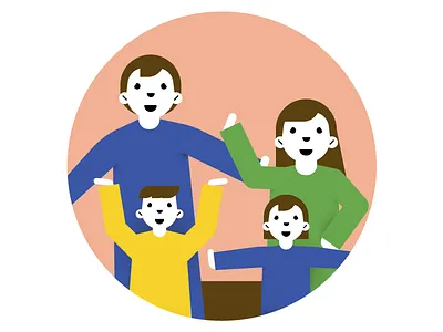 family icon - endless vacation mag branding editorial family happiness holiday icon design icon set icons magazine vacation