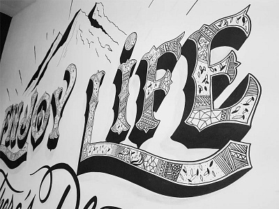 Enjoy Life ! lettering painting posca typography
