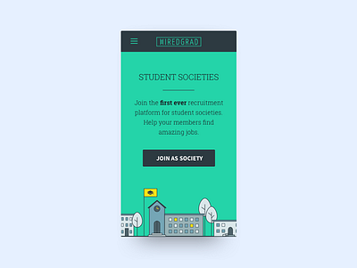 Section Landing Page Mobile hiring illustration landing page mobile recruitment responsive section society student ui ux