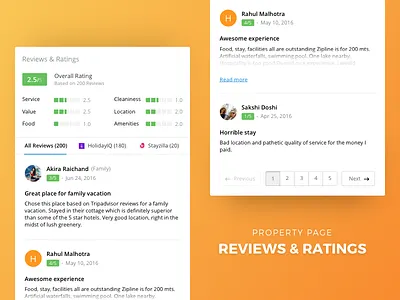 Mobile Reviews and Ratings - Property Page activity feedback mobile property ratings reviews travel