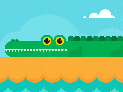 Tehh - Arabic Type Challenge arabic clouds crocodile river type vector