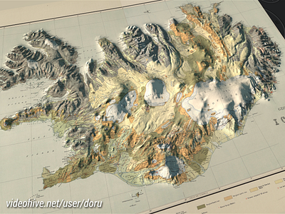 Iceland Old Map Enhanced using After Effects Template after effects doru iceland island kit map old map template videohive