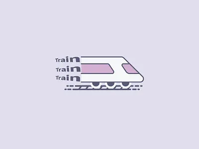 Train illustration icon illustration metro rail railway train transport