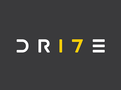 D R I V E clean clockwork drive logo simple