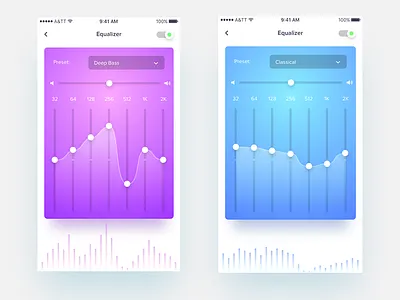 Equalizer app mobile ui ux