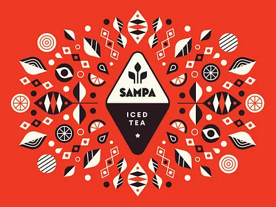 Sampa Tea Company - Graphic century design iced mid tea