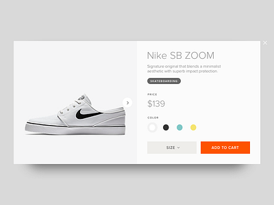 Product Detail - 9 Days of UI #7 detail ecommerce nike product sneakers ui