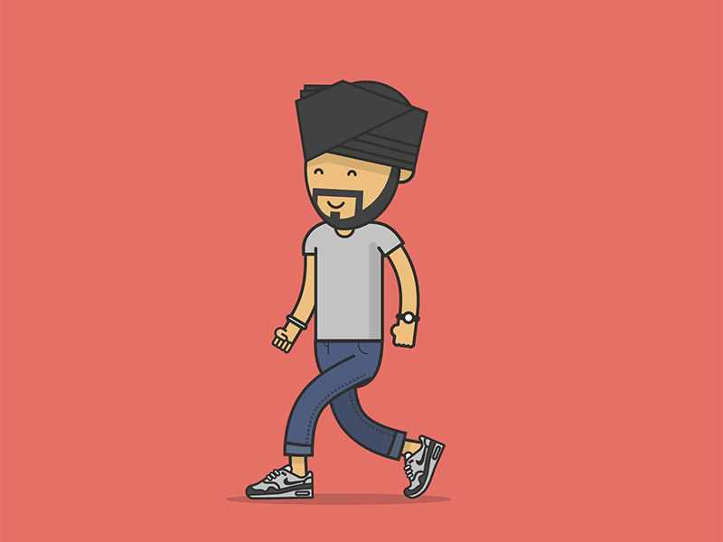 Walk cycle animation after effects animation flat graphics flat illustration illustration nike sneakers vector walk cycle