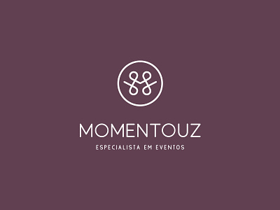 Momentouz, Logo Design, Event Planner branding circle clean event freelance icon identity letter line logo m mark