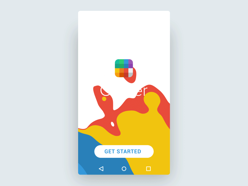 Gather animation app colorful design flat gif liquid motion ui ux