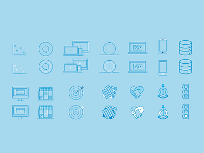 Icons data design icons mobile tech