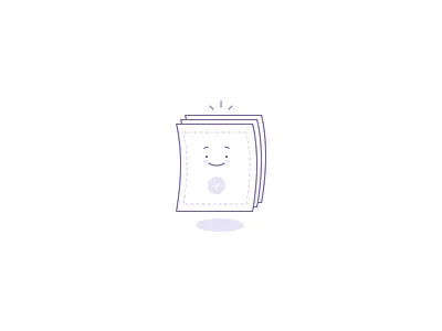 Happy paper illustration character design icon illustration ui website