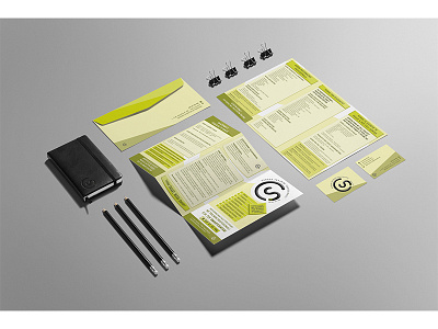 Smart Center - mockup brochure center flyer green identity leaflet lime mockup professional smart training trifold