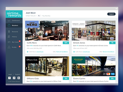 Airtime Rewards Dashboard dashboard ui ux