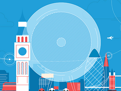 Cisco Olympics Illustration - London art ben big city connection design direction graphic london olympics vector