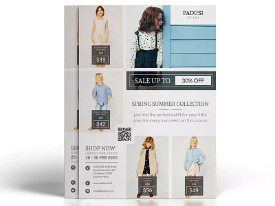 Padusi : Fashion Retail Flyer a4 brochure campaign catalog envato flyer layout poster promotion simple template white