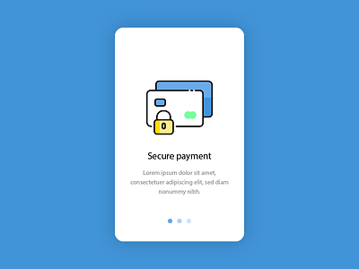 Secure Payment icon illustration new trends on boarding screen payment secure trendy design vector