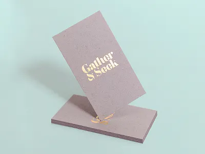 Gather & Seek Logo refresh foil stamp lettering logo logo design logo refresh
