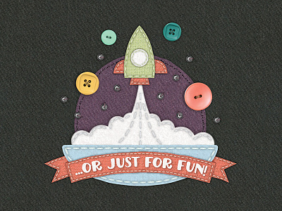 Stitch craft rocket button buttons craft embroidery rocket sequin stitch