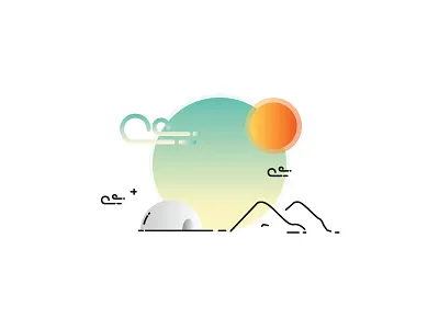 Weird thing breeze gradients igloo mountains sunny weird