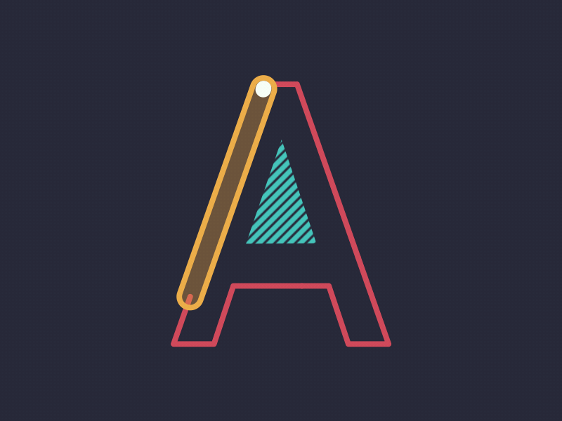 36 Days of Type A 2d design alphabet motion design motion graphics type animation type design typography