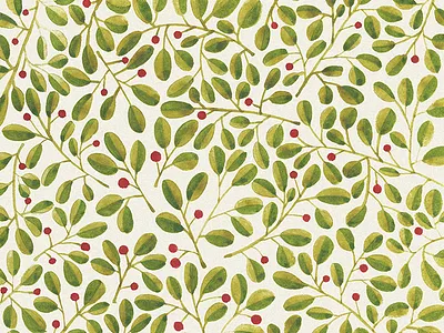 Floral pattern. Berries berries botanical fabrics floral green illustration leaves pattern spring wallpaper watercolor
