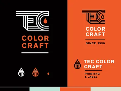 TEC Logo Option 2 brand elements branding favicon hoodzpah icon lettering logo paint retro wordmark
