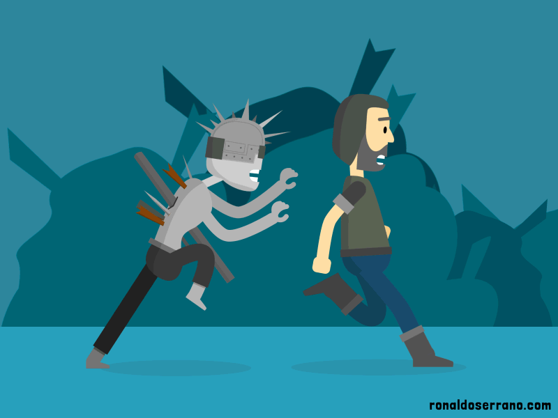 TWD S07E10 - The Pit Zombie 2danimation after effects character gif loop motion twd zombie