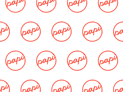 Papi Pattern branding collateral identity pattern print process restaurant sub marks wip