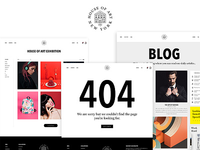 House of art 2 art black creative design house of art project shots ui ux web white