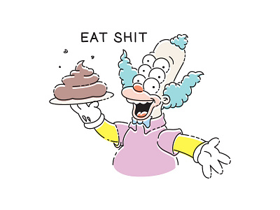 Krusty Clown Eat Shit clown krusty shit simpson simpsons