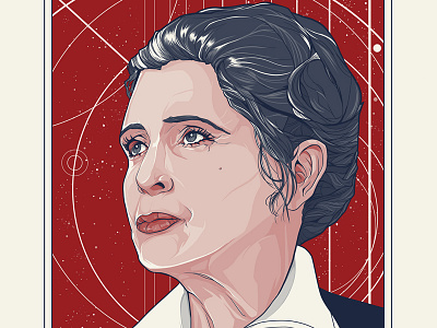 General Leia Organa - Rise to Resist Screenprint carrie fisher illustration planned parenthood princess leia screen print star wars