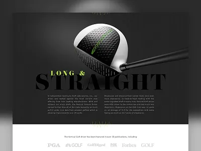 Golf Site Preview #2 branding golf rebrand redesign typography ui ux web website