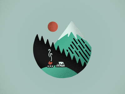 Camping illustration color design graphic design illustration illustrator simple