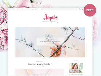 Free!!! - Angilla Wordpress Blog Theme blog theme bloggers blogging free wordpress freebies minimal personal pink simple wordpress blog theme wordpress theme