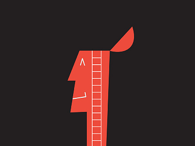 An open mind... art brain character face head illustration ladder line mind open vector