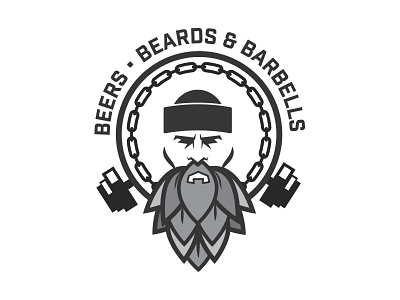 Bears, Beards & Barbells beards beer beers branding gym logo weights