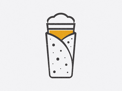 Burrito (Beerito) beer burrito illustration pint glass