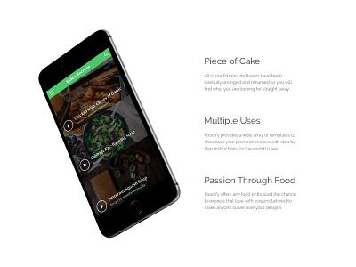 Foodify Food App UI Kit │designerbundle.com apple design design bundle design template food app food app ui ios ios app design mobile design ui ui kit user interface ux