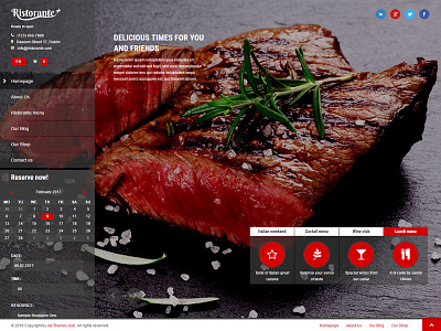 Ristorante+ WordPress Theme bar cafe chef delicious food multilingual photo reservation responsive restaurant theme wordpress
