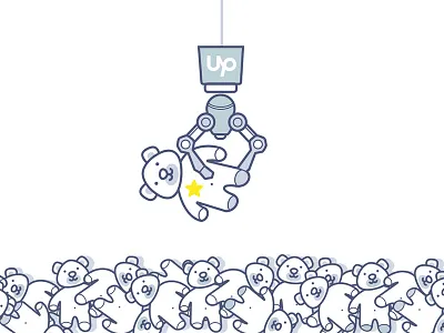 Hiring on UpWork Illustration article icon illustration medium teddy bear vector