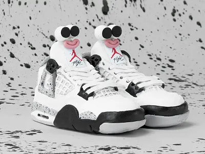 Air Jordan IV clay fanart jordan modelling nike nikeair plasticine sculpting skeakers swag