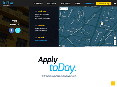 toDay.ventures New Website :) 'cause toMorrow is too late ... accelerator b2b entrepreneurs incubator startups success team today ventures website yacht