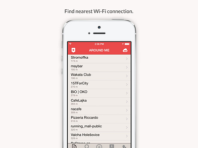 Wifič | List of nearby hotspots access app community ios membership monetisation onboarding product purchase spotify user experience ux