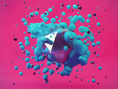 Platonic 3d abstract cinema4d splash