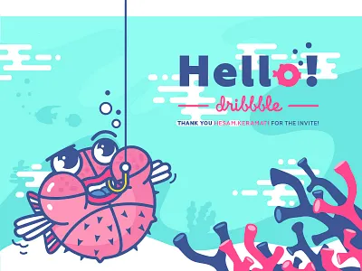 Hello! dribbble * First Shot corals debut dribble first shot fish fishing hello ocean