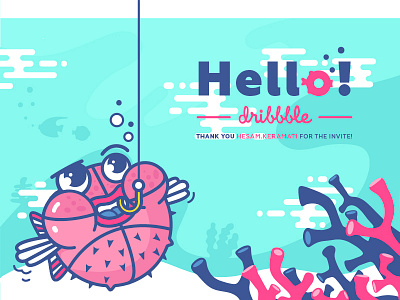 Hello! dribbble * First Shot corals debut dribble first shot fish fishing hello ocean